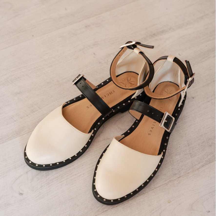 .Pantofi -  Double Belt -  Nude
